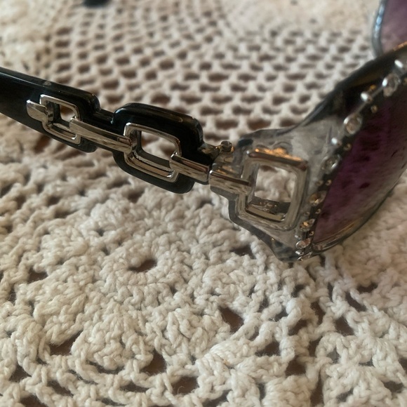 V.W.E. Accessories - Reading Sunglasses - Black Silver + Bling - 1.75 Bifocal Magnification NWOT